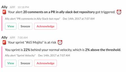 Team dashboard