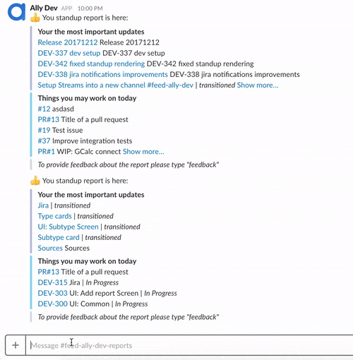 Team acitivity timeline